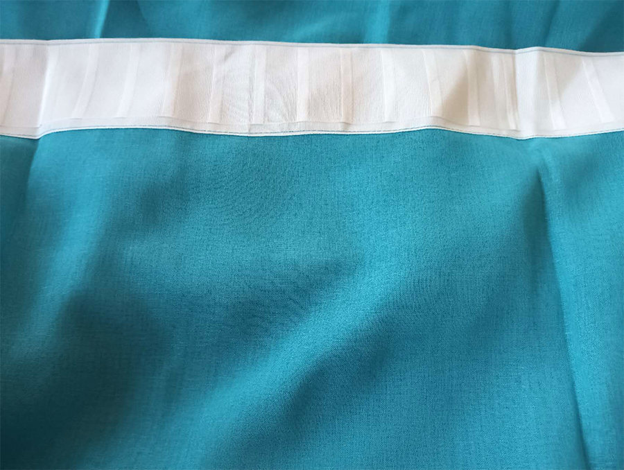 2 Long drop Sheer Voile Curtains 590cm x 270cm Drop+Hooks Pinch Pleat Lake Blue — image 5