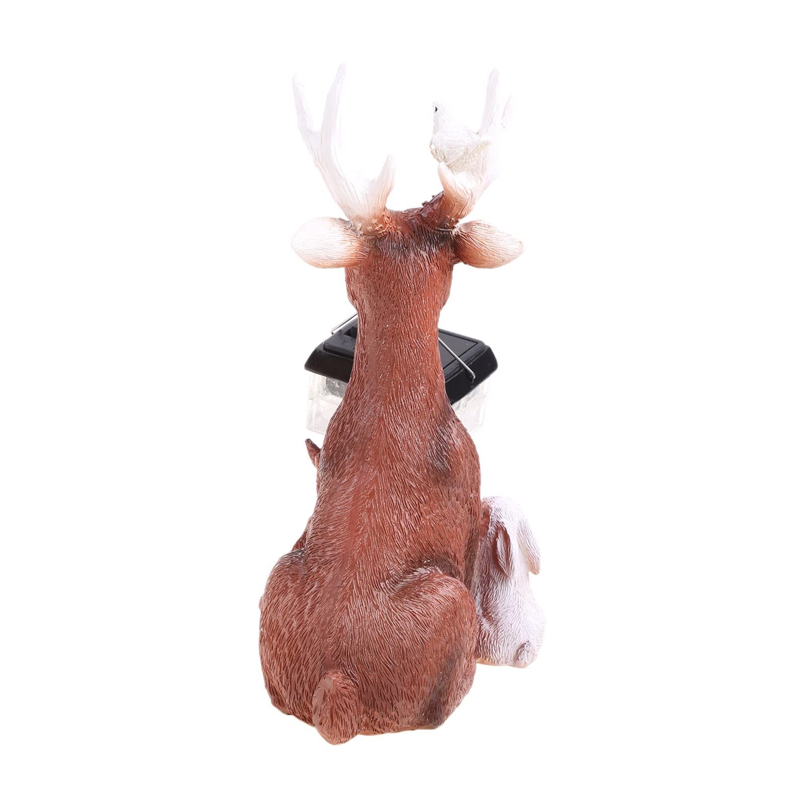 Deer Statue Solar Light Hand Painted Sculpture Animal Figures For Outdoor Decoration For Home Garden Courtyard Decor deer