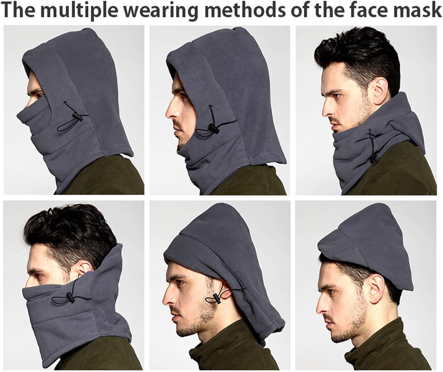 Fleece Lined Winter Balaclava Ski Mask, Adjustable Face Cover for Snowboarding, Skiing, Cycling and Cold Weather Wear, Deep Purple โ image 4