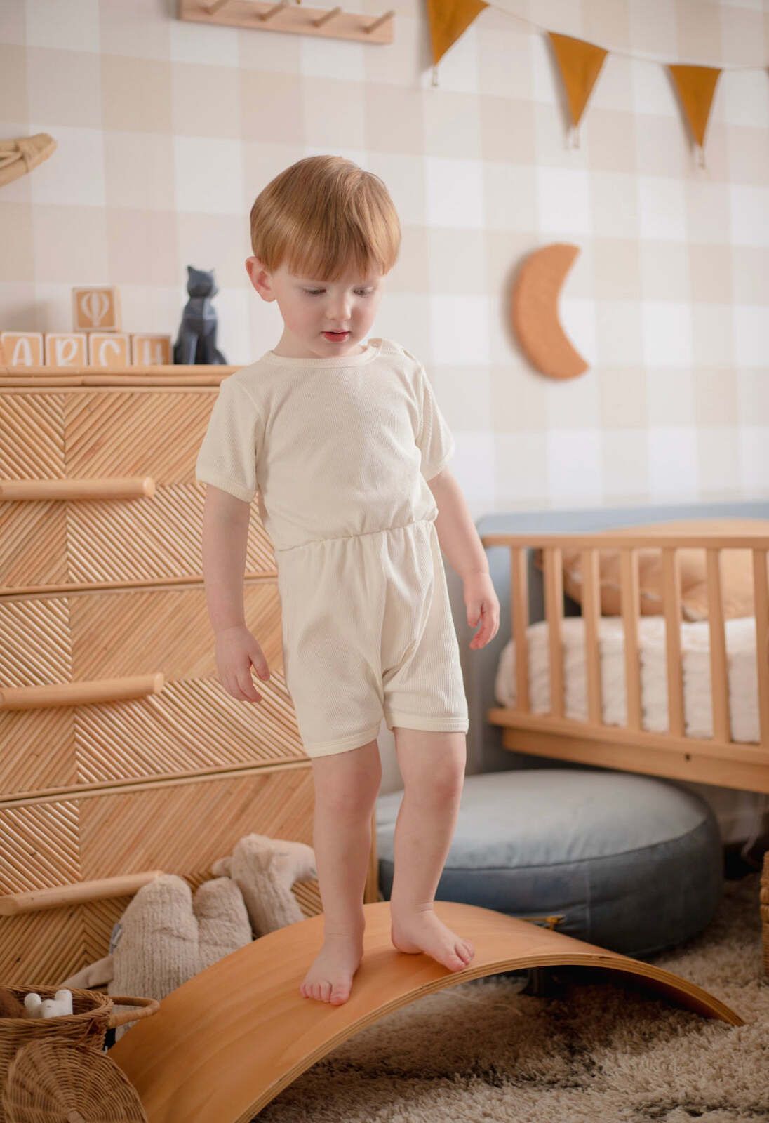 Ponchik Babies + Kids - Ribbed Cotton Romper - Daisy — image 6