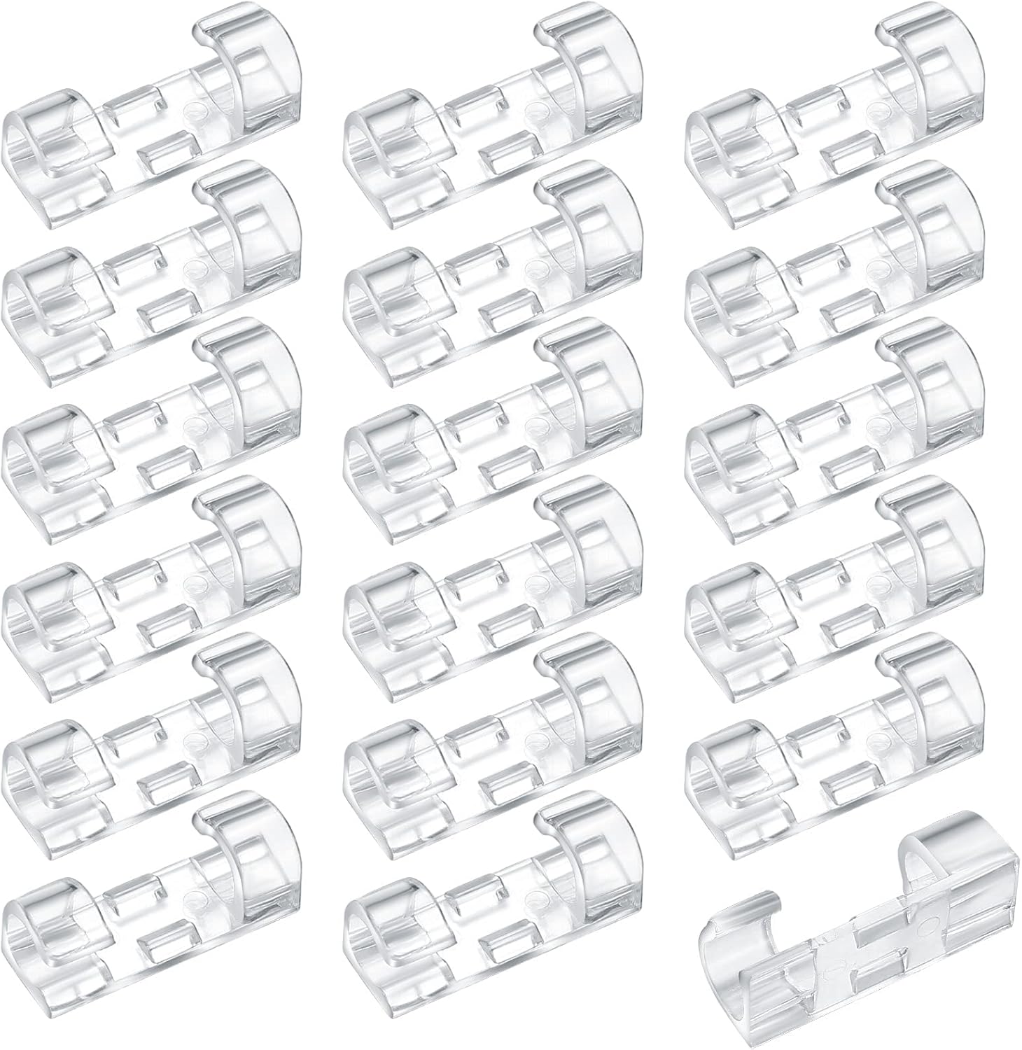 120 Pcs Adhesive Cable Clips, Cable Management Clips, Clear Cable Organizer, Cord Holder, Wire Clips, Sticky Cable Wire Cord Clips Holder for Car Office Home