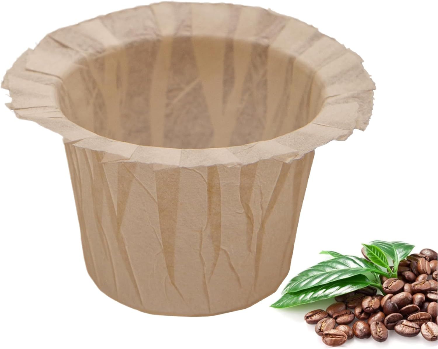 Disposable Coee ilters, 100 Count Natural Paper ilters Compatible with Keurig Brewers Single Serve 1.0 and 2.0, it all Reusable Coee Pods(Natural 100)