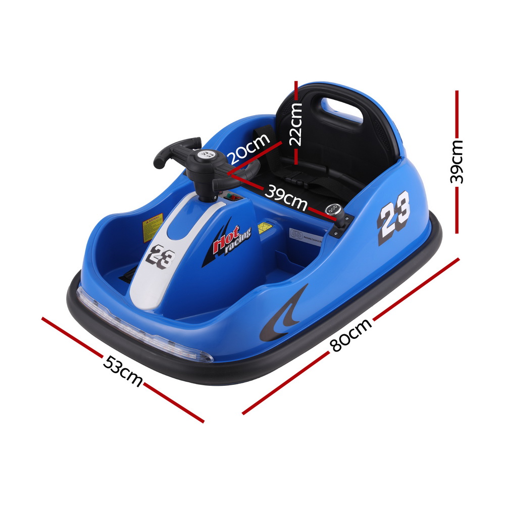 Rigo Kids Ride On Car Bumper Kart 6V Electric Toys Cars Remote Control Blue โ image 2