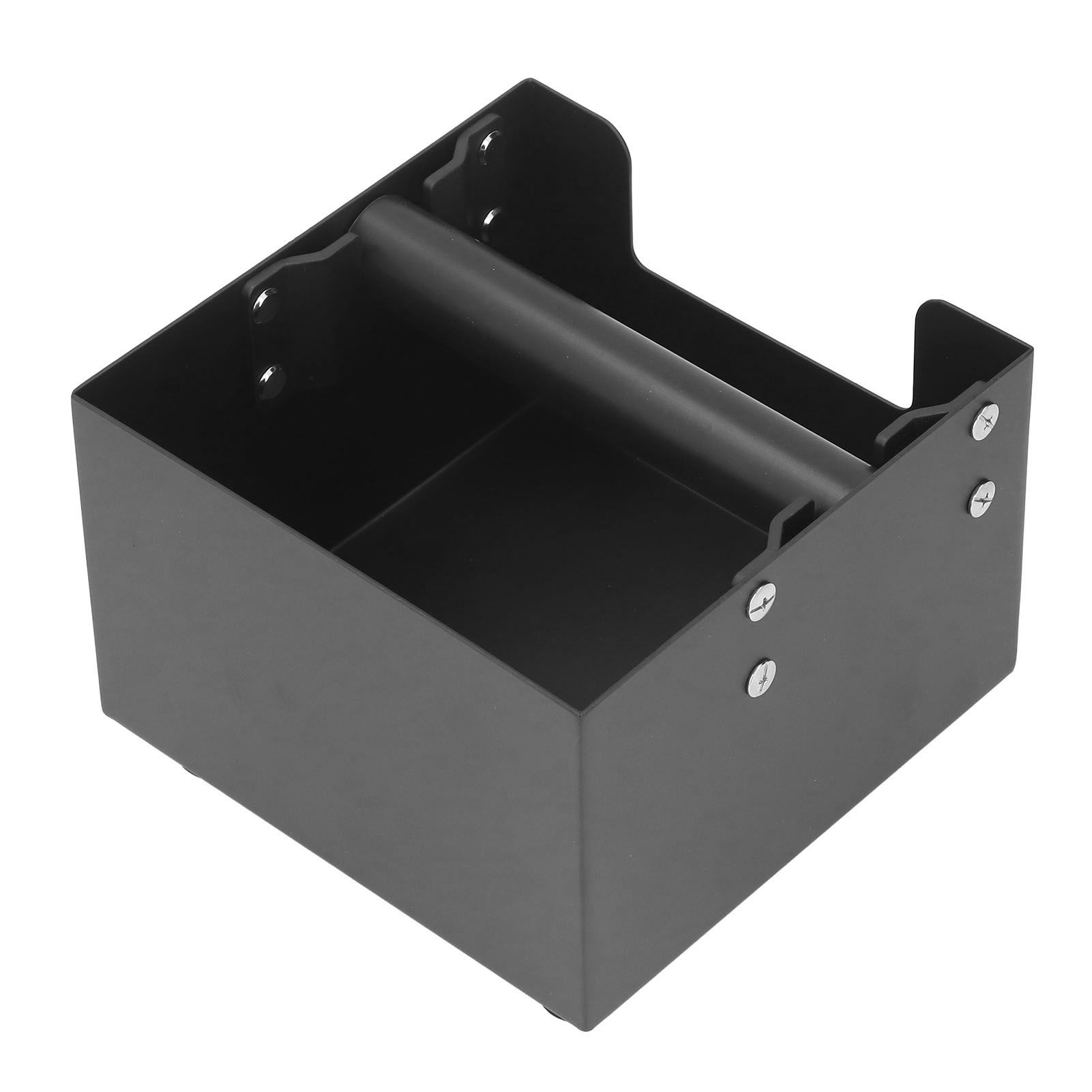 Coffee Knock Box Ground Waste Bin Container Stainless Steel Drawer Type Small Square Black โ image 6