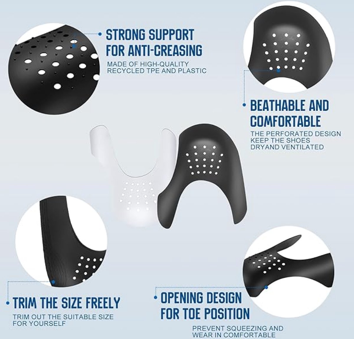 Sneaker Crease Protector - 8 Pairs - Anti-Crease Protector - Shoe Crease Protector - Sizes 40 to 45 (L) - Anti-Crease - Sneaker Shield - Sneaker Protector — image 3
