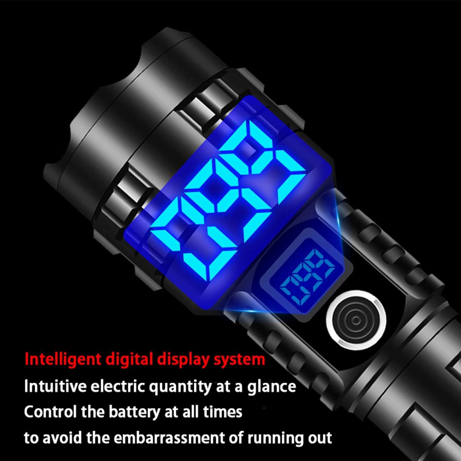 Gift Box Heavy Duty LED Flashlight and Tactical Torch - Waterproof & High Power, Zoomable 5 Modes, USB-C Rechargeable, Digital Display & Emergency Power Bank — image 4