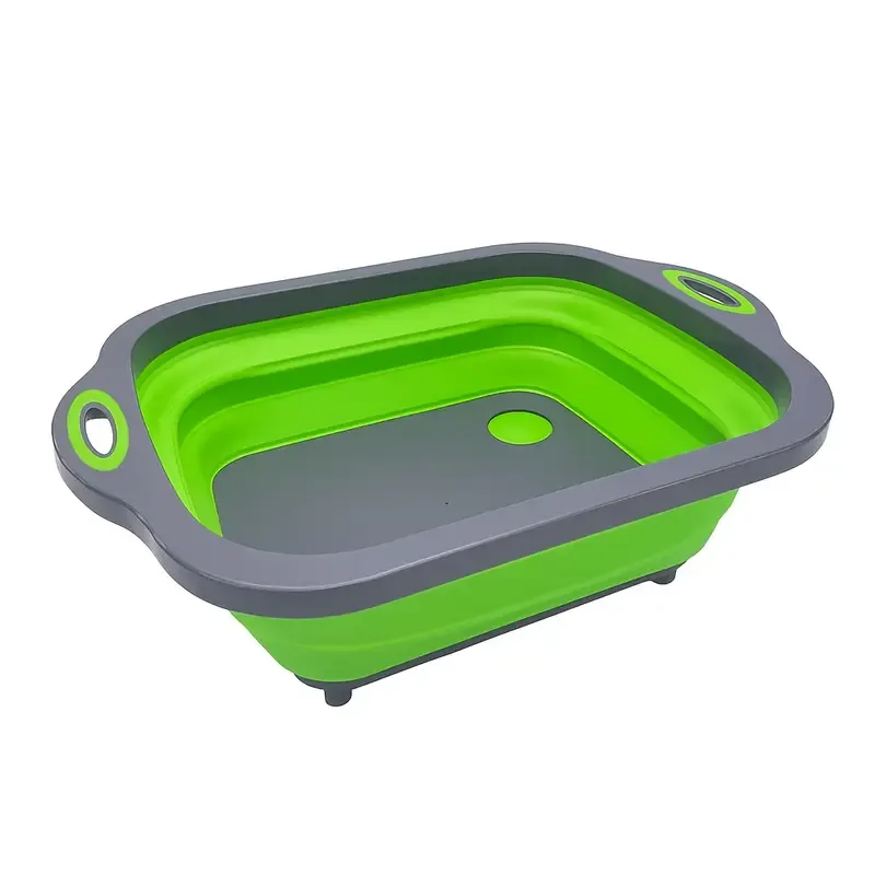 Multi-Functional Foldable Cutting Board & Colander 2-in-1 | Folds Flat for Space-Saving Storage, Washing & Chopping All in One Board, Space-Saving Essential β image 5