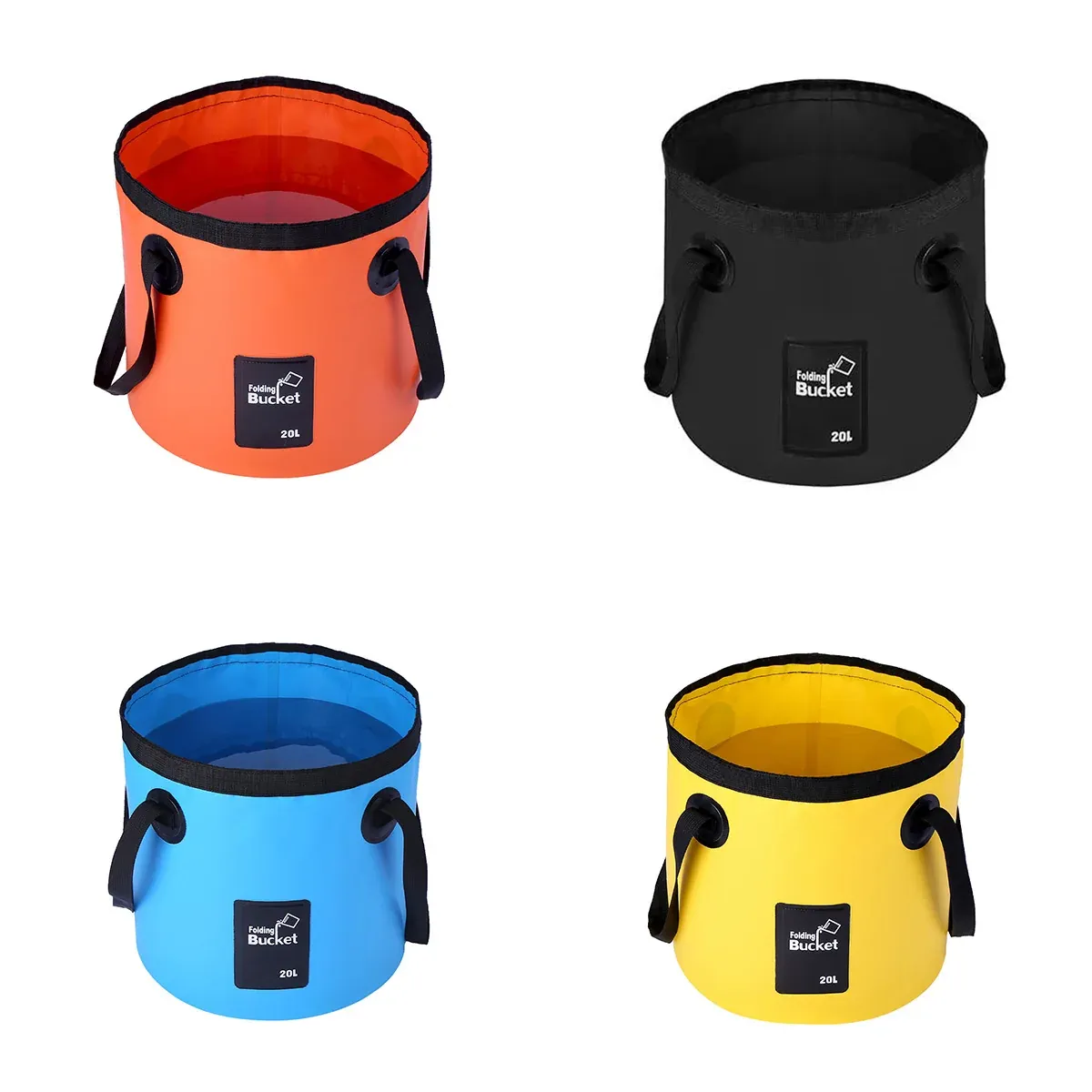 20L Portable Folding Bucket Water Container Camping Hiking Fishing Water Storage - Blue โ image 3