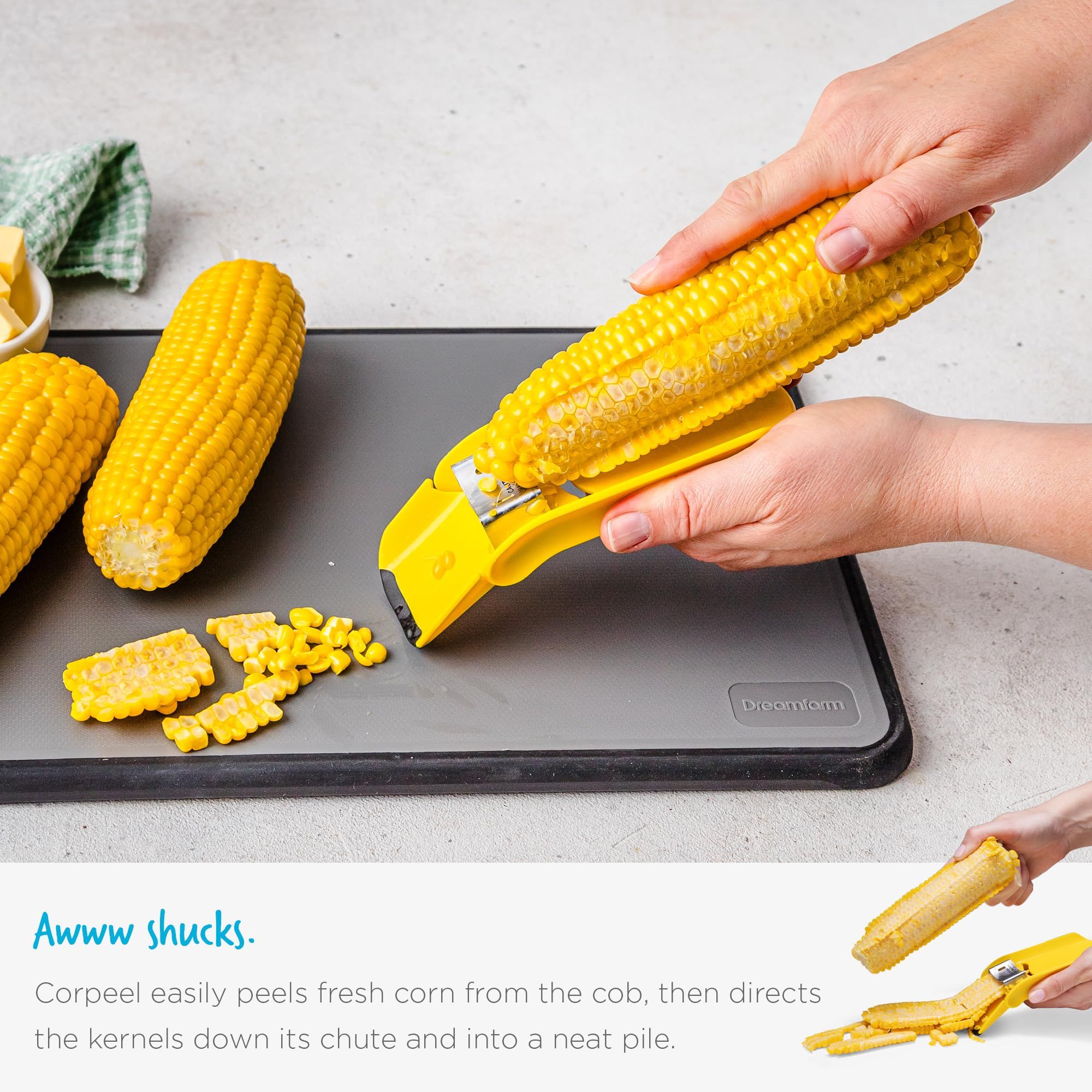 Fast Corn Cob Seperater & Peeler | Easily Peel Your Corn Cobs, Cooked or Fresh! | Yellow or cooked corn from โ image 4