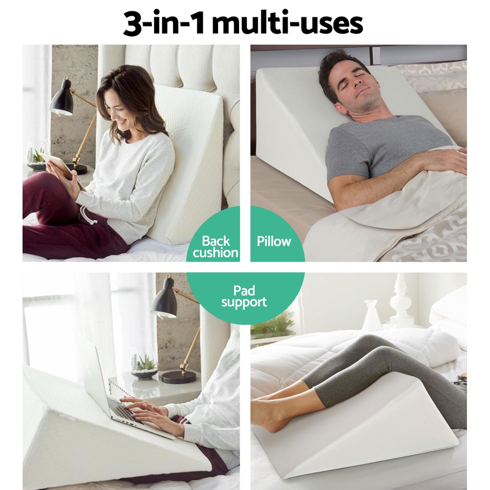Giselle Bedding Wedge Pillow White โ image 3