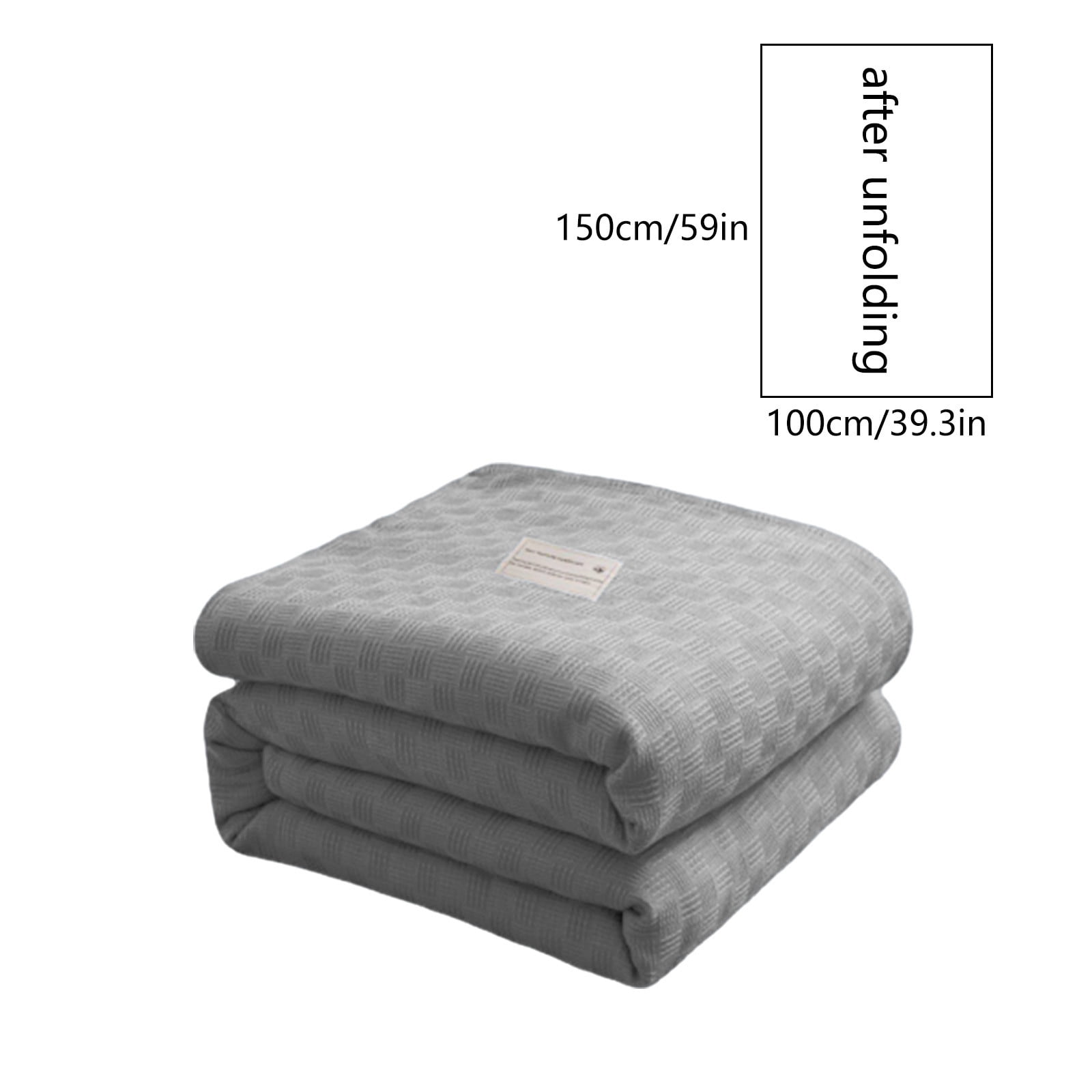 59 × 39" 100% Cottons Blanket, Soft and Breathable Bed Blanket, Multi-functional Bed Blanket for All Season, Machines Washable Bed Couch for Home Living Room — image 3