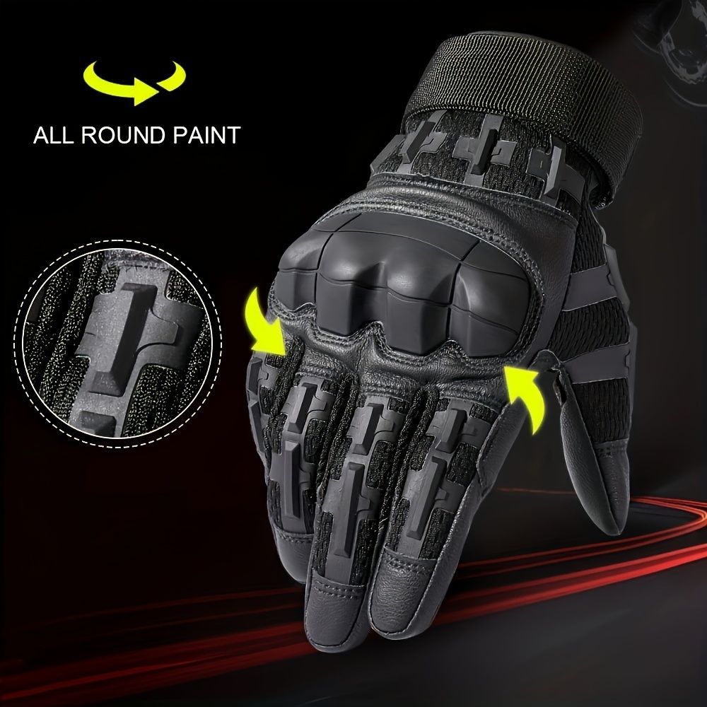 Cycling Gloves All-Round Protection Gloves Durable Cycling Gloves Ergonomic - Black - Size L — image 3