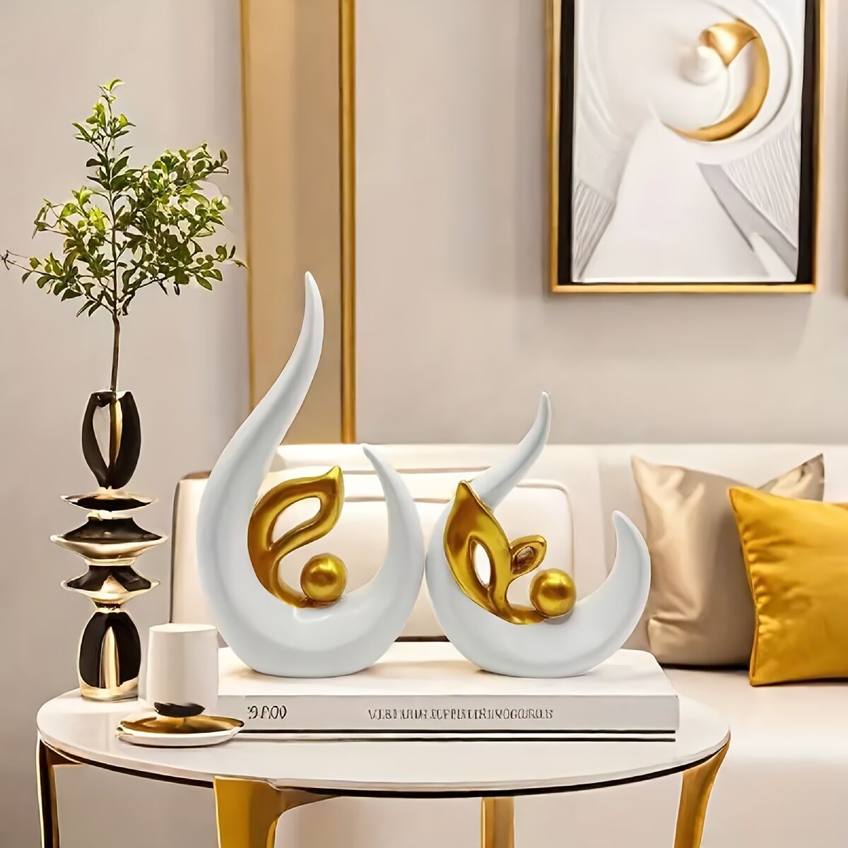 Platinum Ceramic "New Life" Sculpture: Symbolizing growth through the form of a sprouting seed, inspiring upward progress step by step — image 4