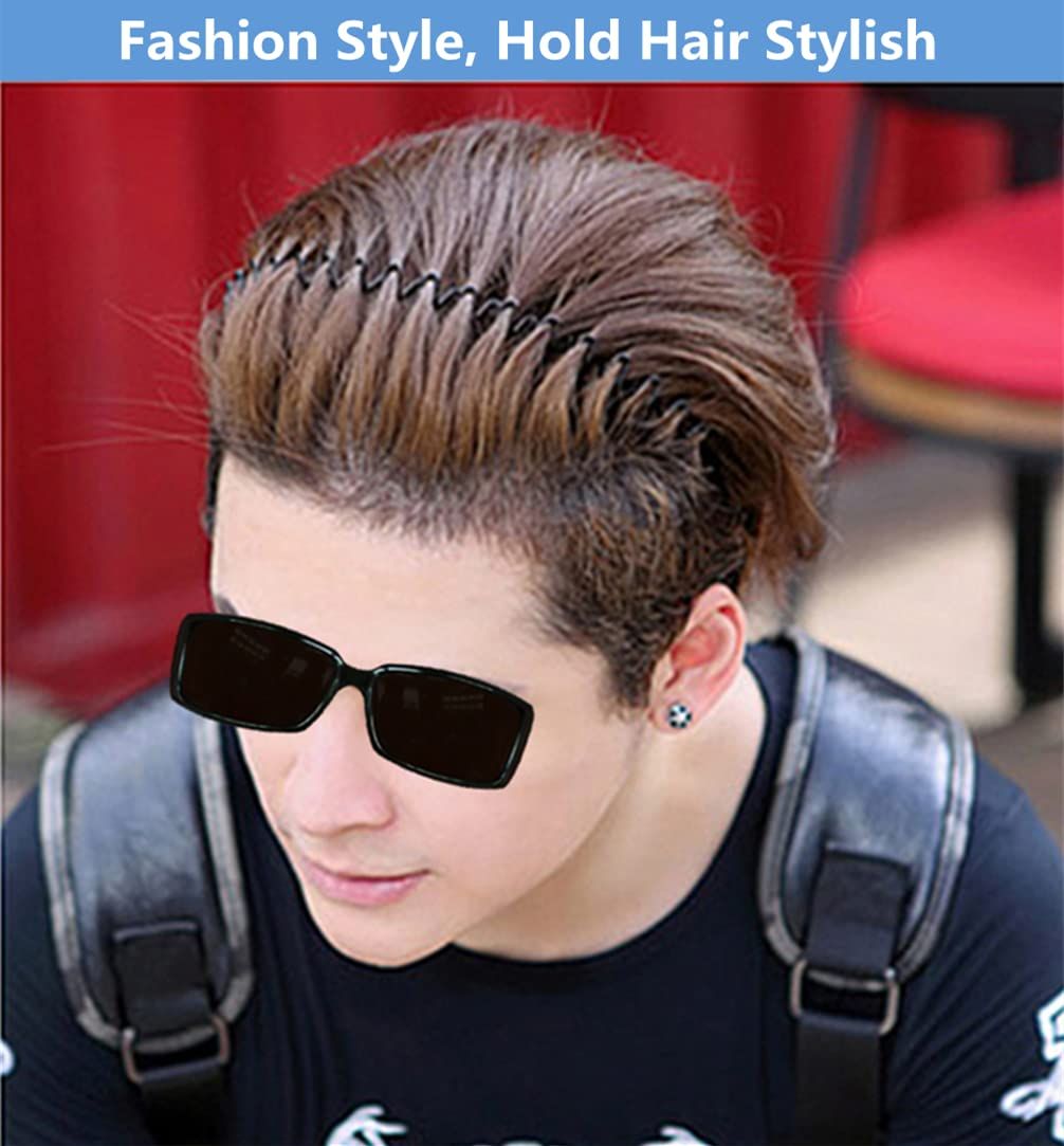 Shi Metal Hairband Women's Hairband Neutral Black Wave Spring Outdoor Sports Hairband Men's Hoop Clip — image 5