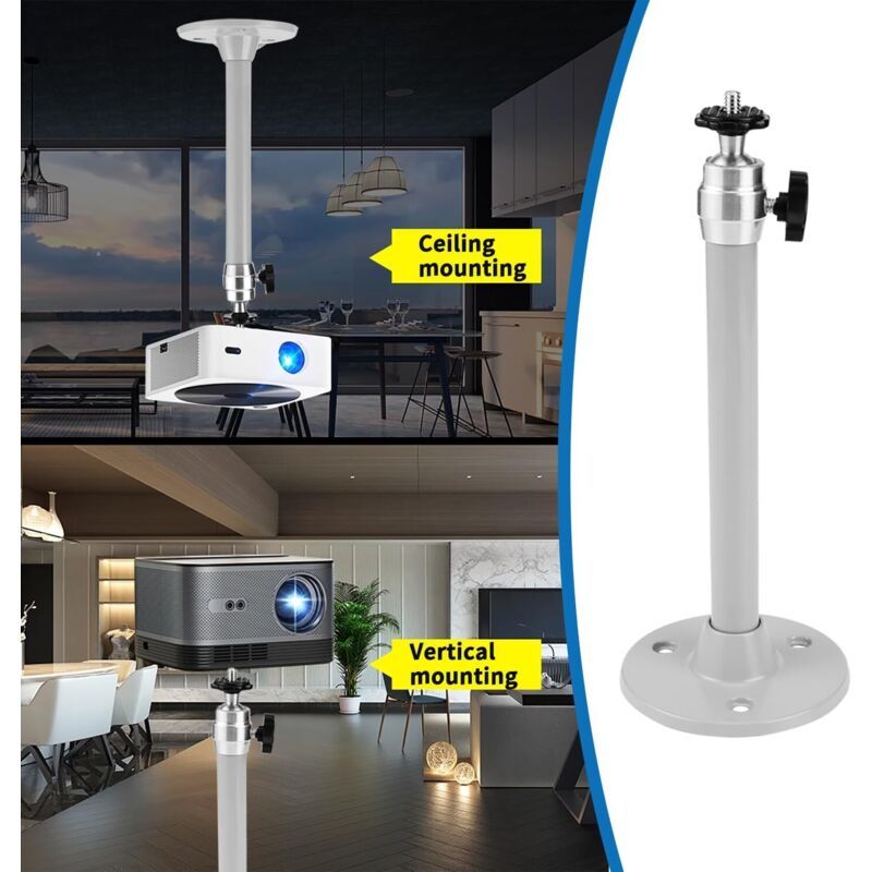 Holder of Plafond Videoprojecteur Mounted Aluminum Mounted Au Plafond Rotation a 90 Degree 360 Wall — image 4