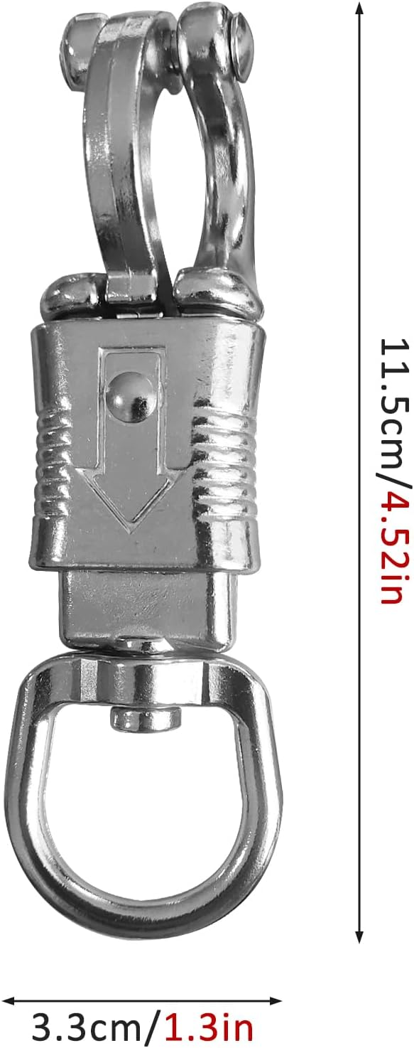 Ackron Panic Snap,Quick Release U-Type Snap Quick Release Clip Suitable for Lead Ropes Tie Offs Rotatable Eye Quick Release Buckle Clips Animals Riding — image 2