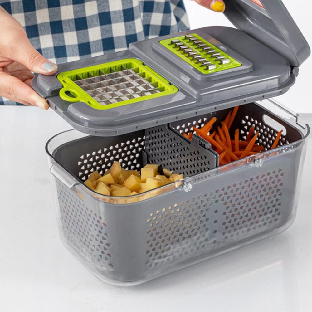 22-in-1 Vegetable Fruit Chopper Cutter Multifunctional Veggie Dicer Slicer with 13 Blades for Kitchen — image 3