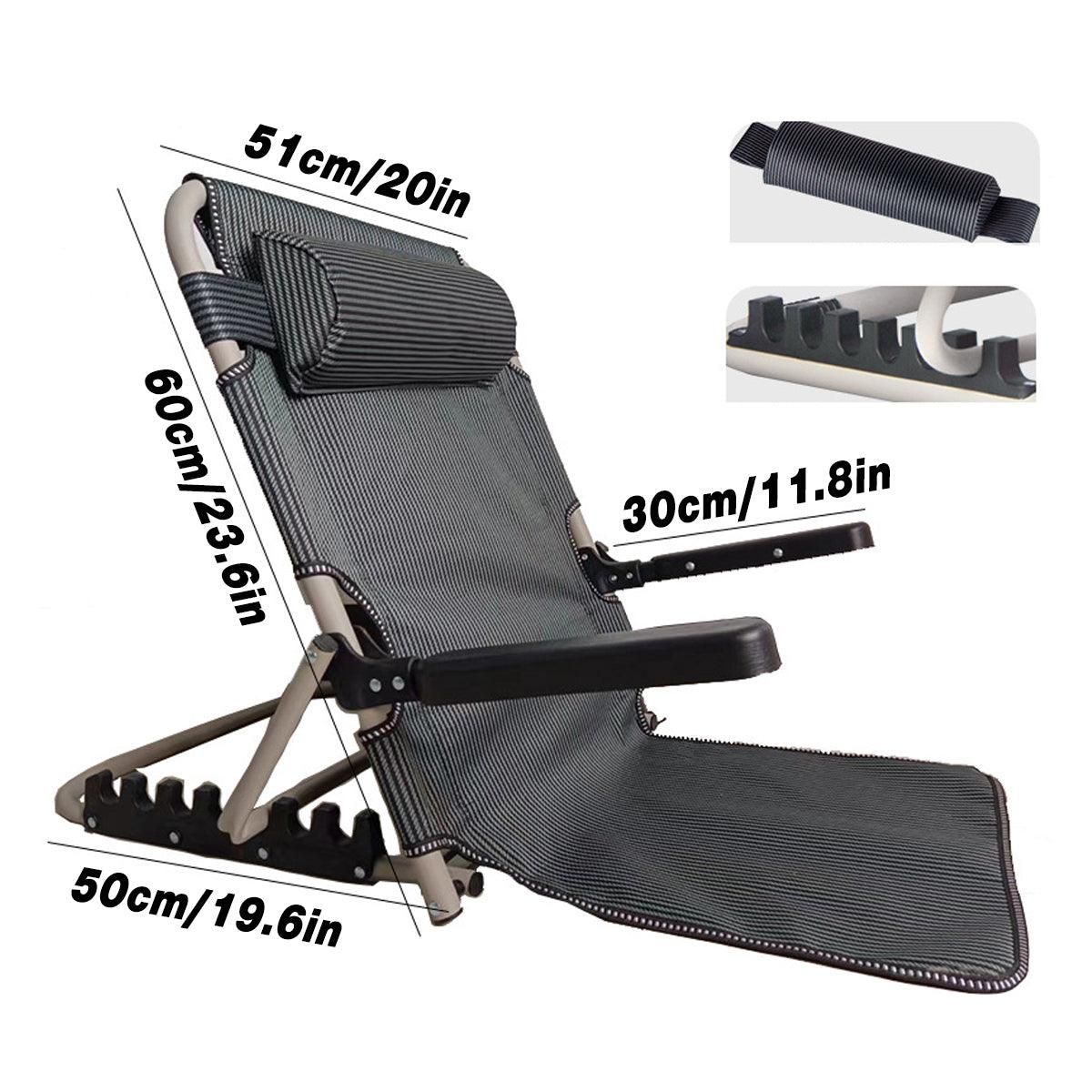 Adjustable Backrest Folding Bed Sit up Rest with Armrest 40-90 Degree Angle — image 3