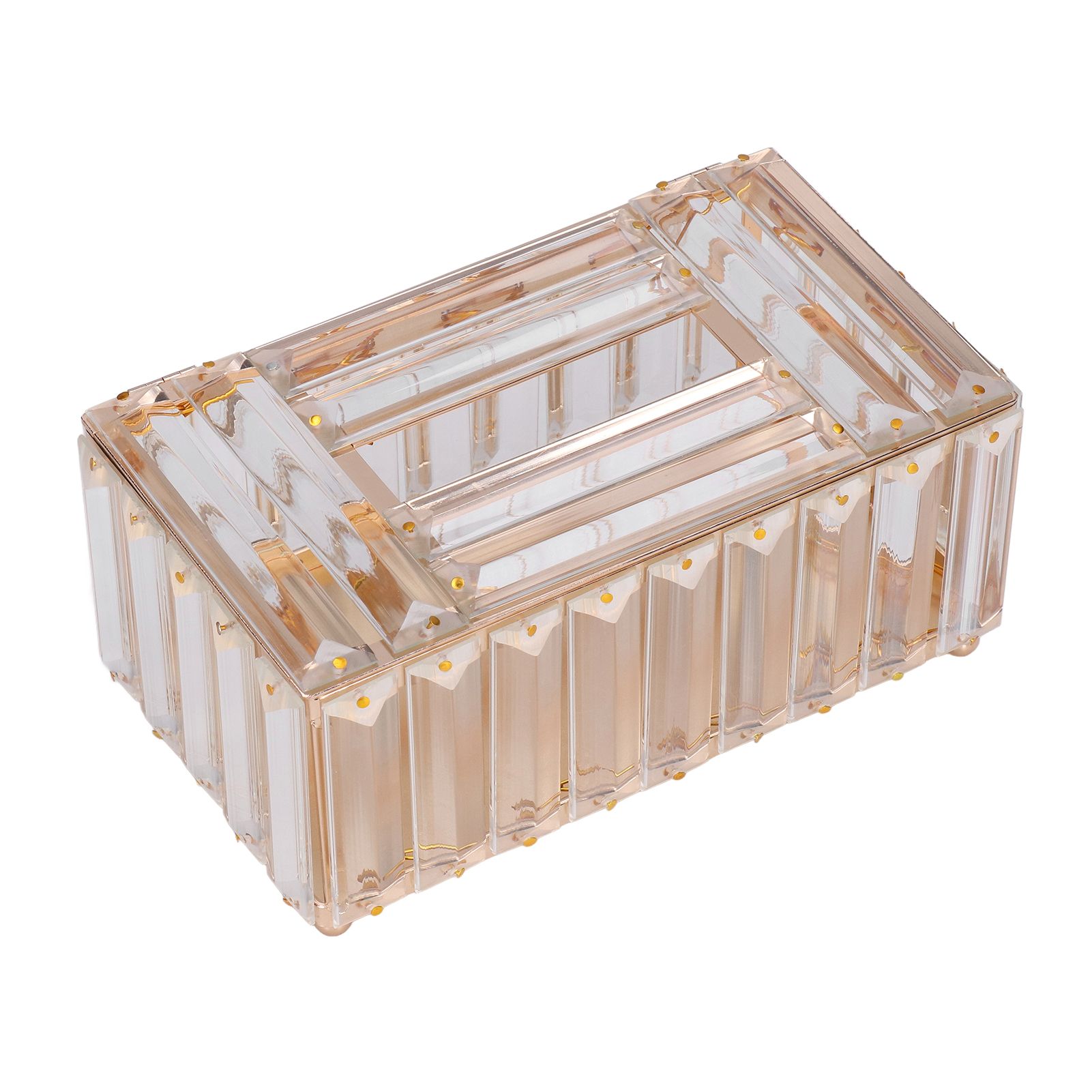 Tissues Box Gold Plating Process Fine Workmanship Simple Fashion Multi Purpose Tissue Storage BoxGold โ image 2
