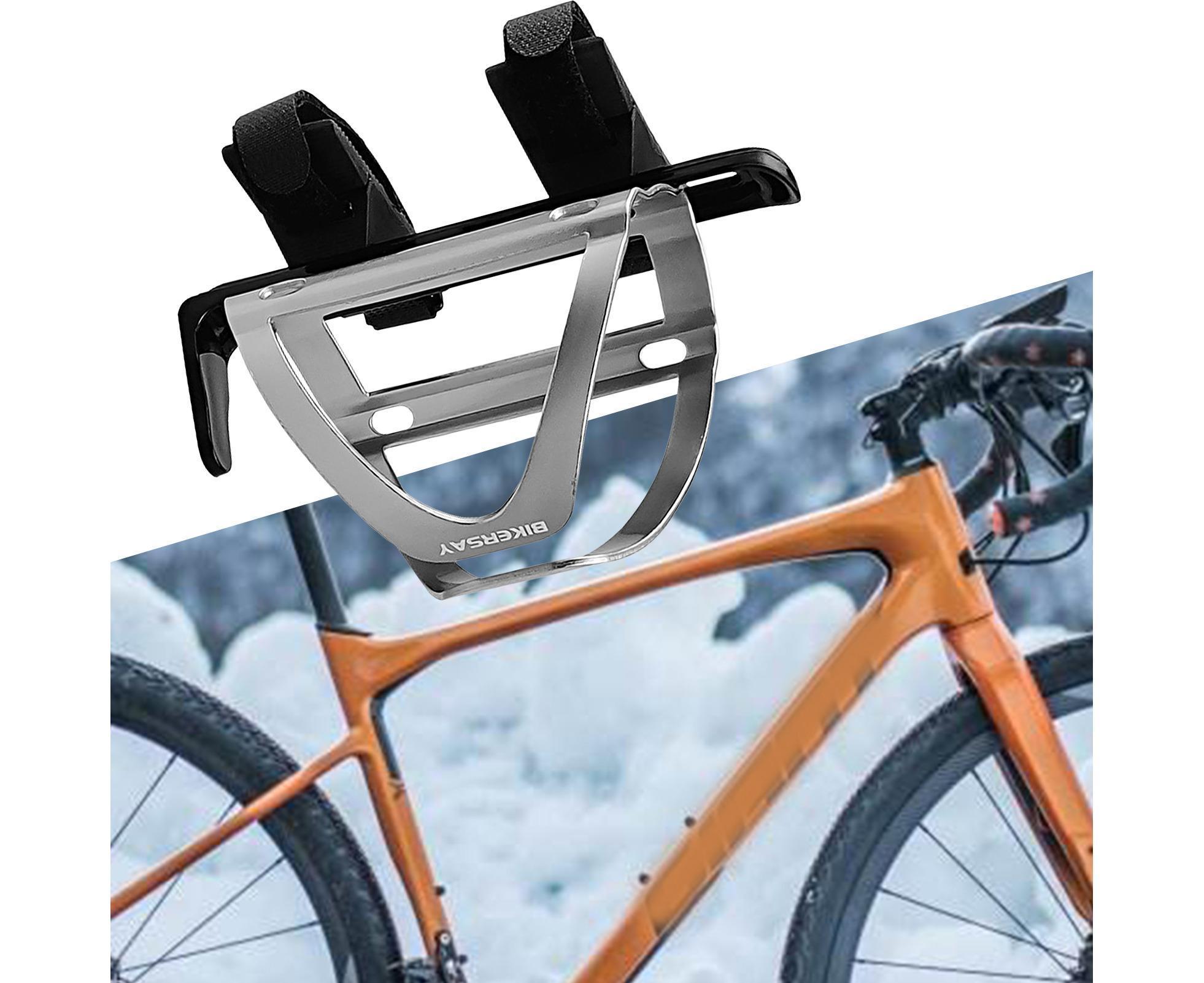 BIKERSAY Bike Water Bottle Holder Good Toughness Anti Fall Ultralight Opening Adjustable Bicycle Cup Holder for Riding — image 6