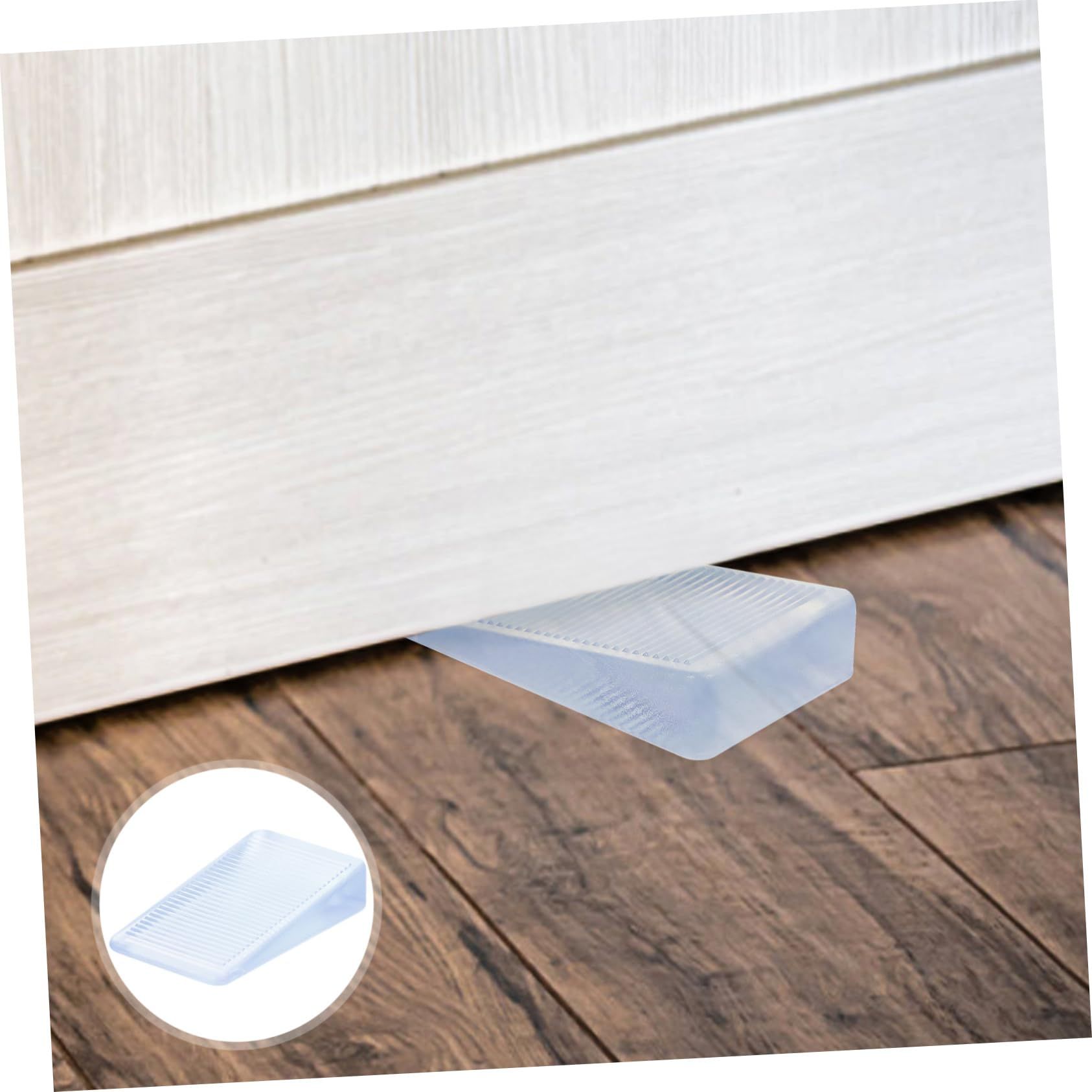 4pcs Furniture Mat Clear Plastic Table Cloth Door Jam Rubber Wedge Shims Plastic Tablecloth Door Wedge Table Leveler Cabinet — image 4