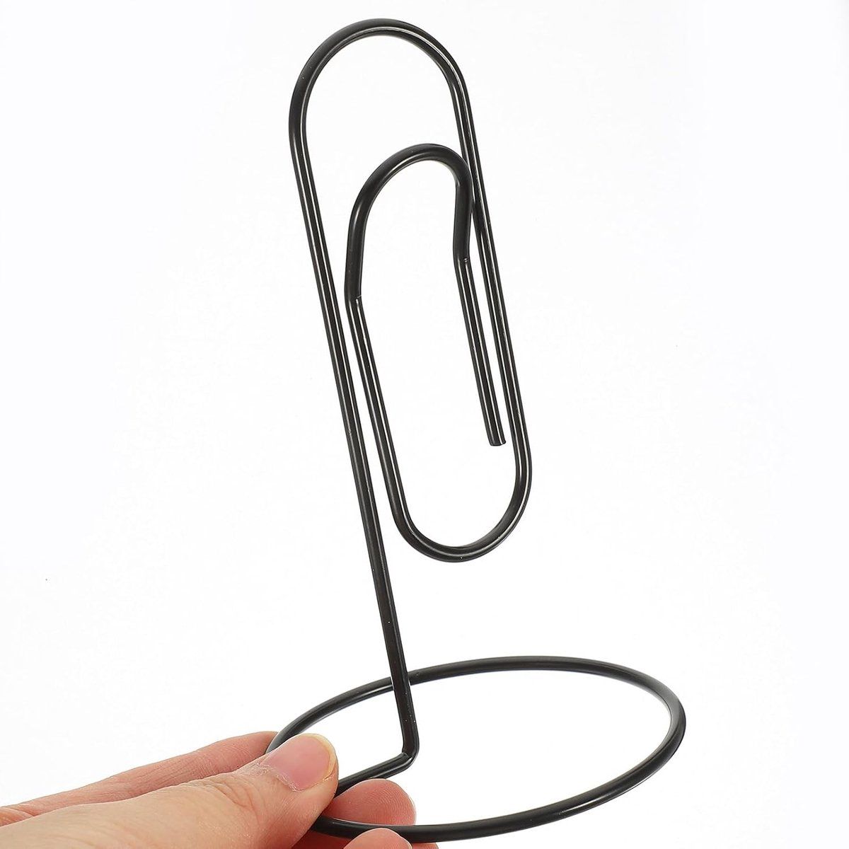 5-Pack Black Paperclip Memo Holders, Large Wire Note and Photo Stands for Desks โ image 2
