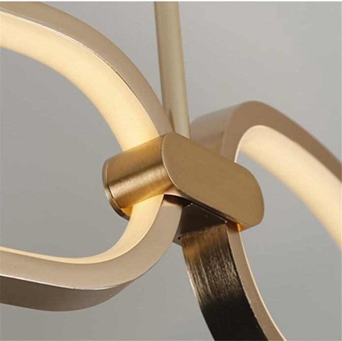 BAMDECOR A209 Colette Ceiling Chandelier Led Modern Circular Art Aluminum Light Fixture for Living Room Bedroom Indoor Decor(3 Rings) โ image 5