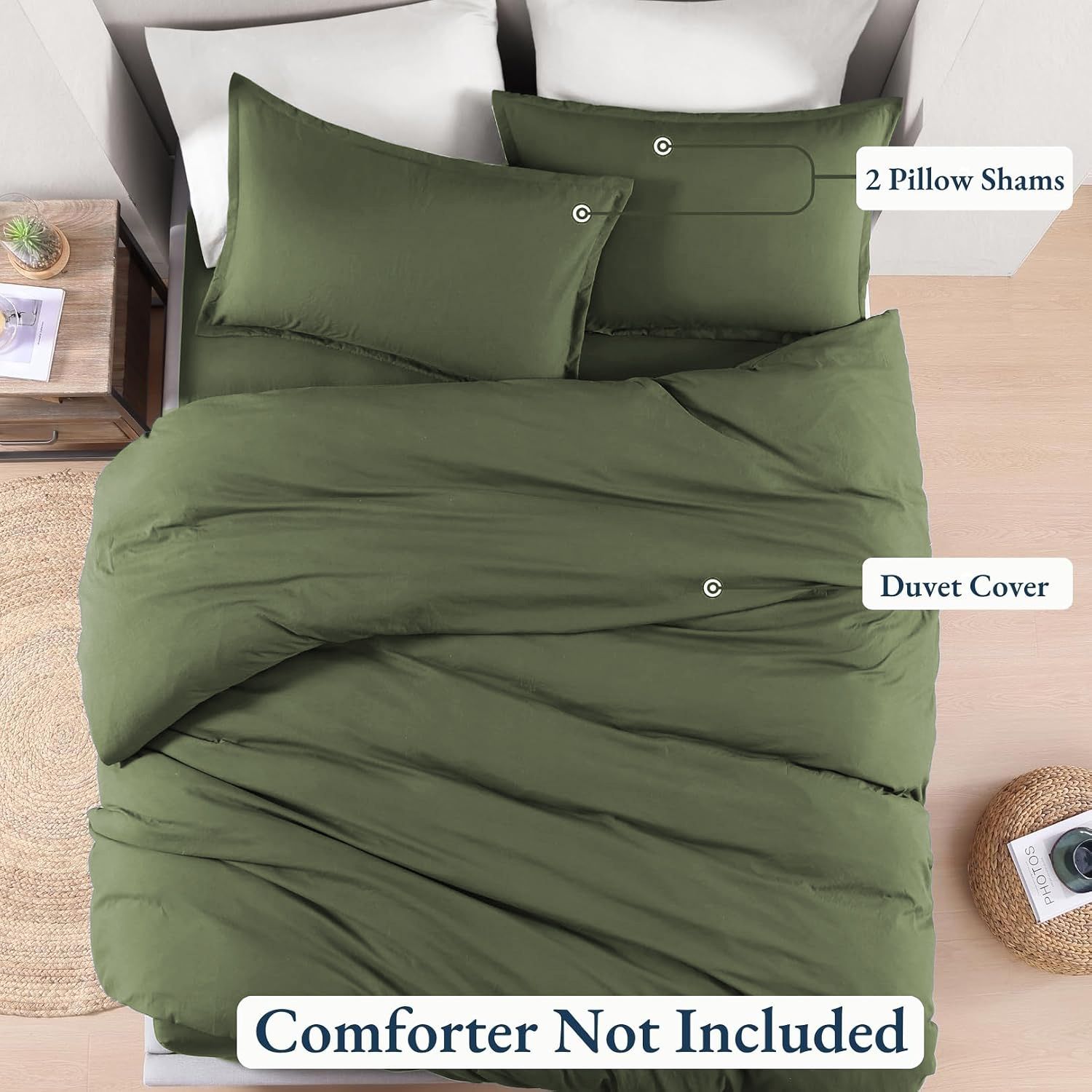 Hotel Soft Microfiber Duvet Cover Set-2000TC Quilt Cover Set & Pillowcases -1 Donna Cover Zipper Closure & 1 x Pillowcases-Breathable Bedding - Wrinkle, Fade — image 5