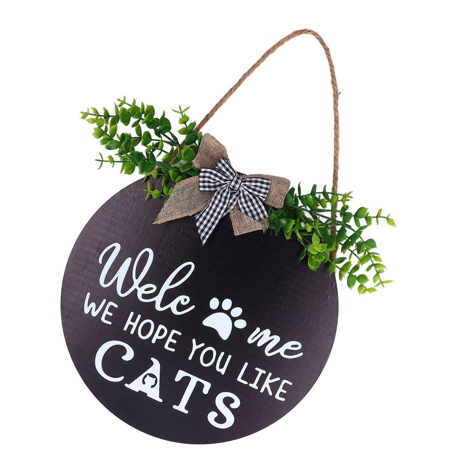 Rustic Welcome Wreath Sign Lovely Farmhouse Front Porch Decoration for Home Decoration — image 2