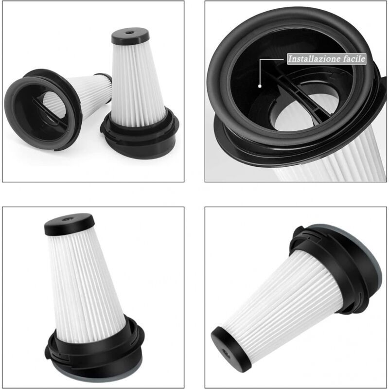 4-pack replacement filters for Rowenta X-pert 3.60 X-Pert 160 RH72xxx RH6921WO RH6933WO RH6971WO RH6974WO cordless vacuum cleaner ZR005202, DEBUNS — image 2