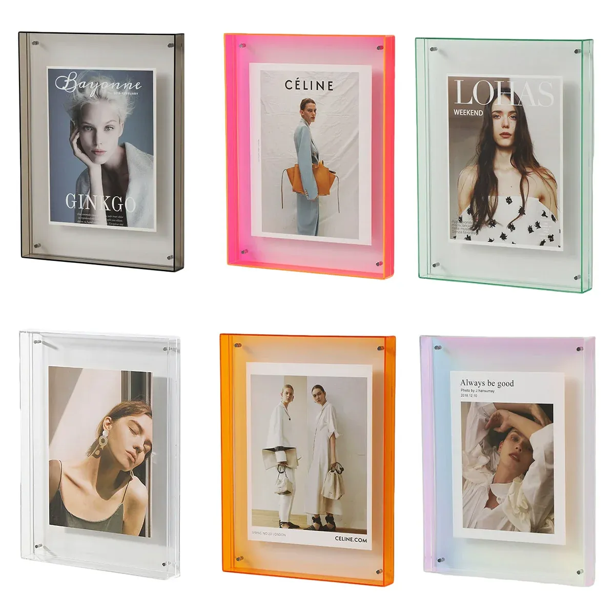 Acrylic Photo Frame Double-Sided Clear Display with Screw Mount – 16x21cm - Transparent — image 3