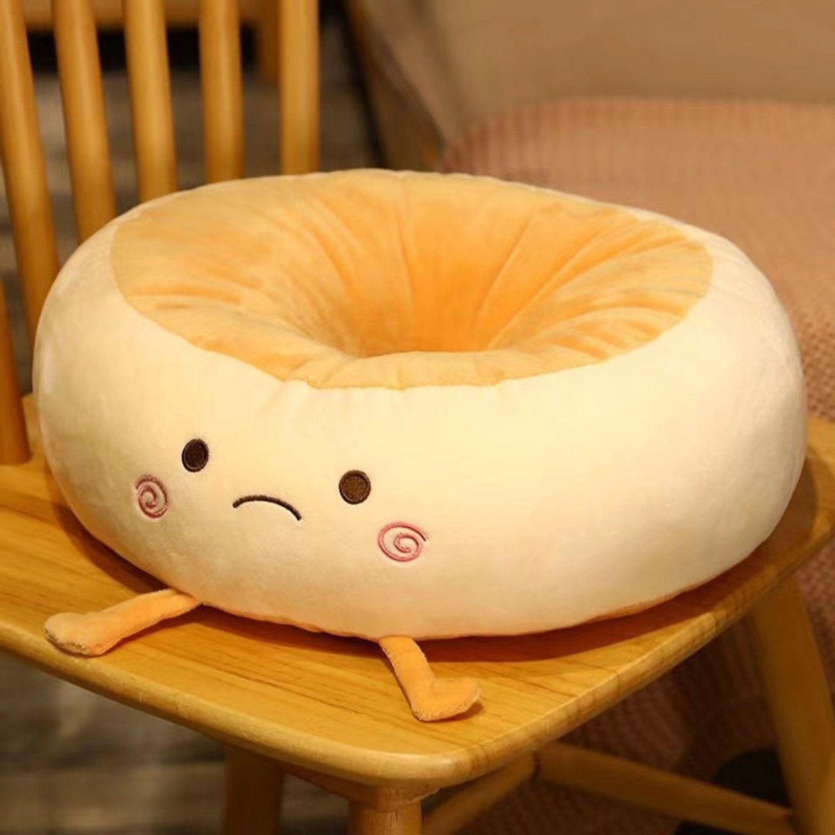 Round Seat Cushion - Round Chair Cushion - Donut Seat Cushion - Cute and Soft Decorative Cushion - Cartoon Design - Suitable Chairs for Bedrooms, Schools and