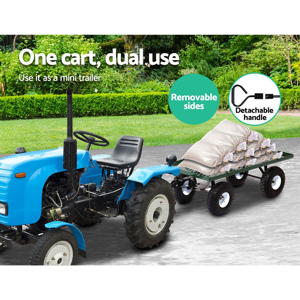 Gardeon Mesh Garden Steel Cart - Green โ image 6