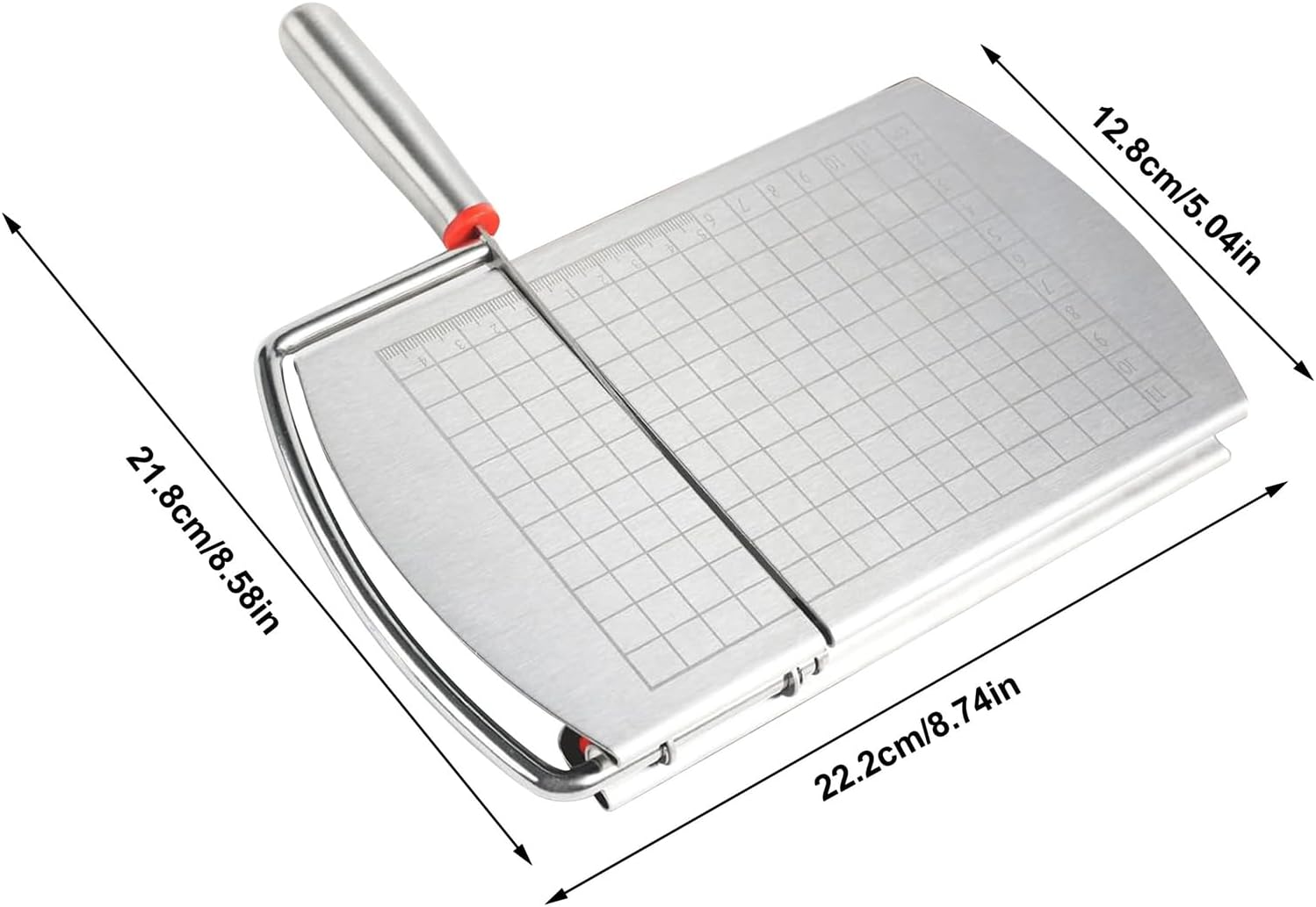 Cheese Cutter - Stainless Steel Blade with Measuring Scale - For Block Cheese and Sausage - Multifunctional Kitchen Aid — image 2