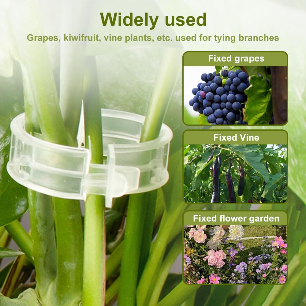 2024 New Secured Plastic Plant Clip, Upgraded Plant Support Clips Reusable Garden Clips 50Pcs, Plant Support Clips Garden Climbing Vines Fixing Clip Trellis — image 3
