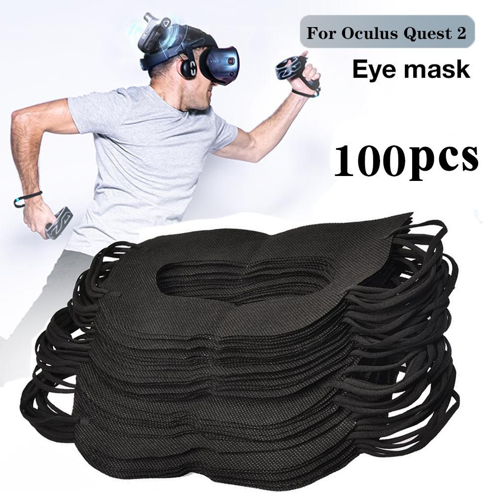 VR Mask Disposable Eye Cover Mask, Prevent Eye Infections ( Black 100pcs+white 100pcs) Personal hygiene are protected — image 4