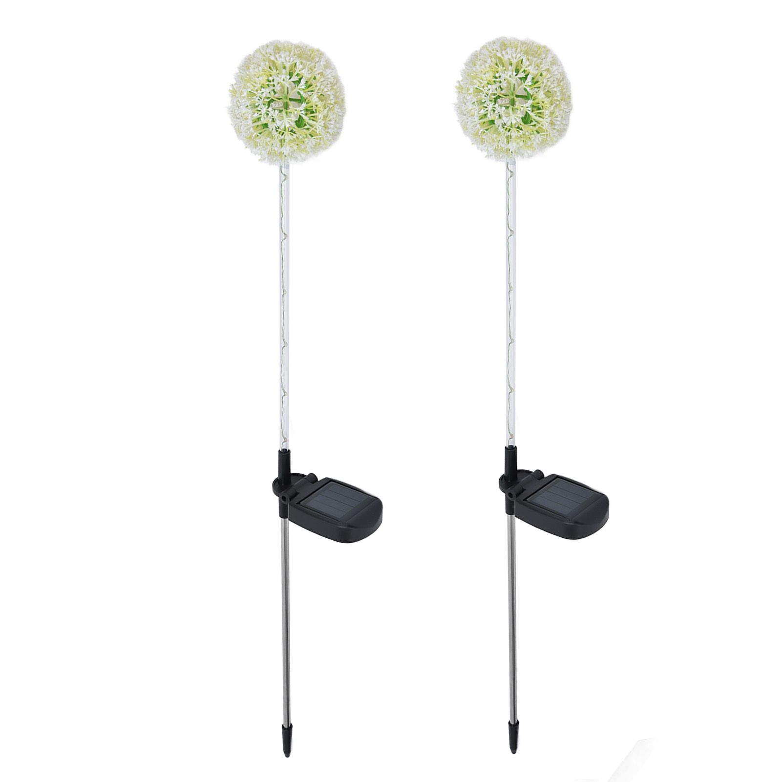2set Solar Dandelions Garden Lights 6LED Colorful Outdoor Lawn Lamp for Patio Yard Balcony6LED White(2pcs) — image 6
