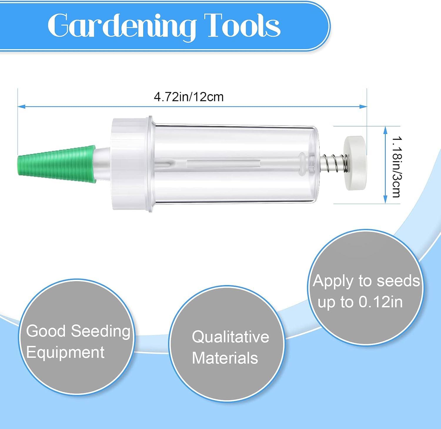 Mini Sowing Seed Dispenser Sower Seed Spreader Garden Planter Hand Seeder Tool Seed Manual Planter Garden Flower Plant Sower Planter Mini Hand Garden Seed — image 2