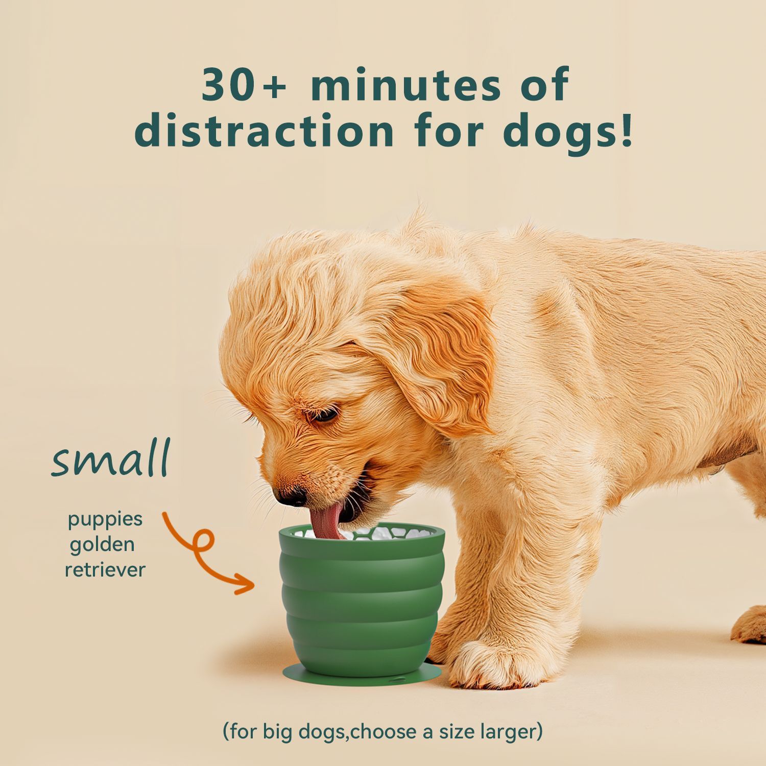 Silicone Slow Feeder Dog Bowl - Small Green 9.4 x 8.2 cm, Suction Base, Anti Gulp Design, Easy Clean Pet Bowl for Dogs and Cats โ image 4
