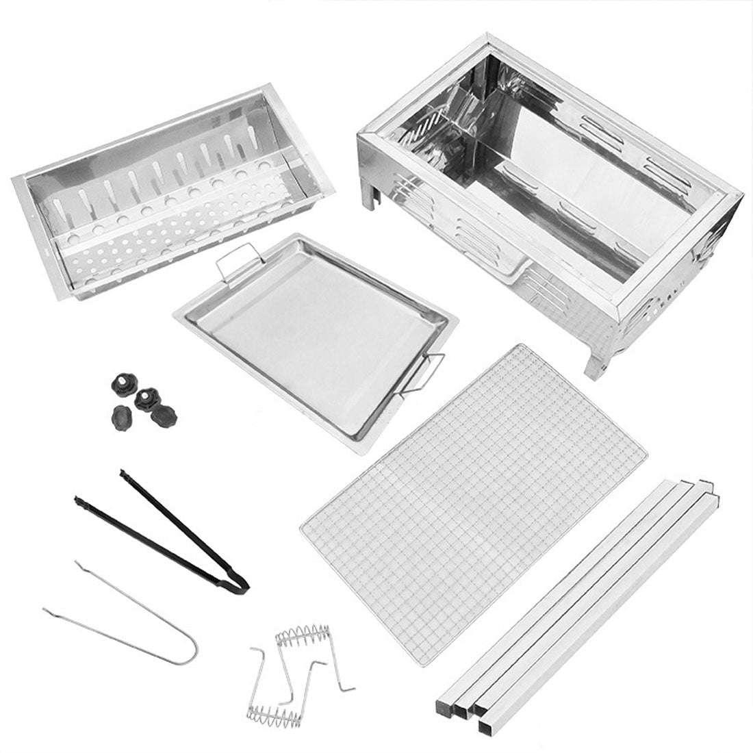 Stainless Steel Portable Outdoor BBQ Barbecue Grill Set Charcoal Kebab Picnic Camping Sets Medium โ image 2