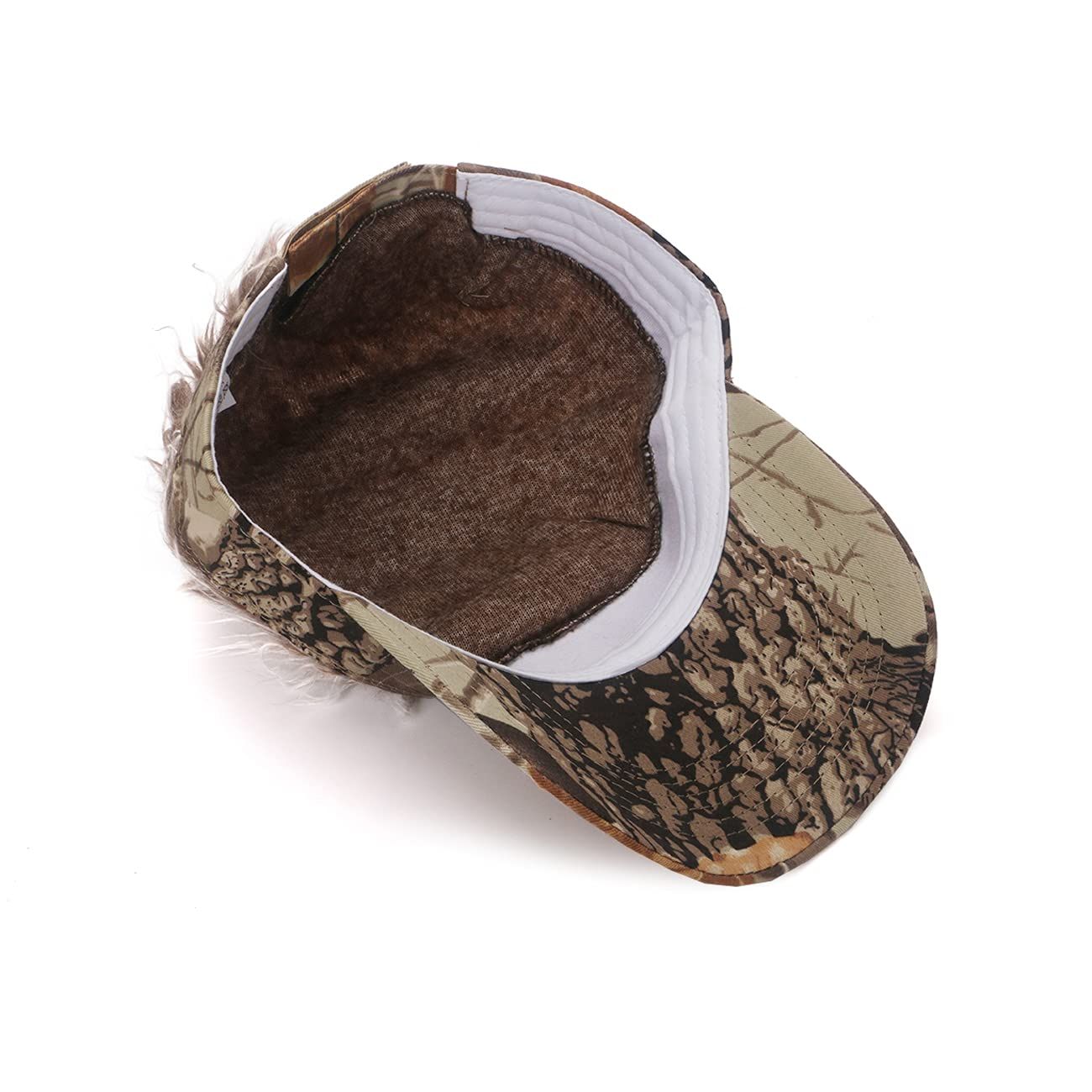 Men's Hair Visor Sun Hats Visor with Hair Fake Hat with Hair for Men Novelty Spiked Adjustable Baseball Caps Funny Gift — image 5