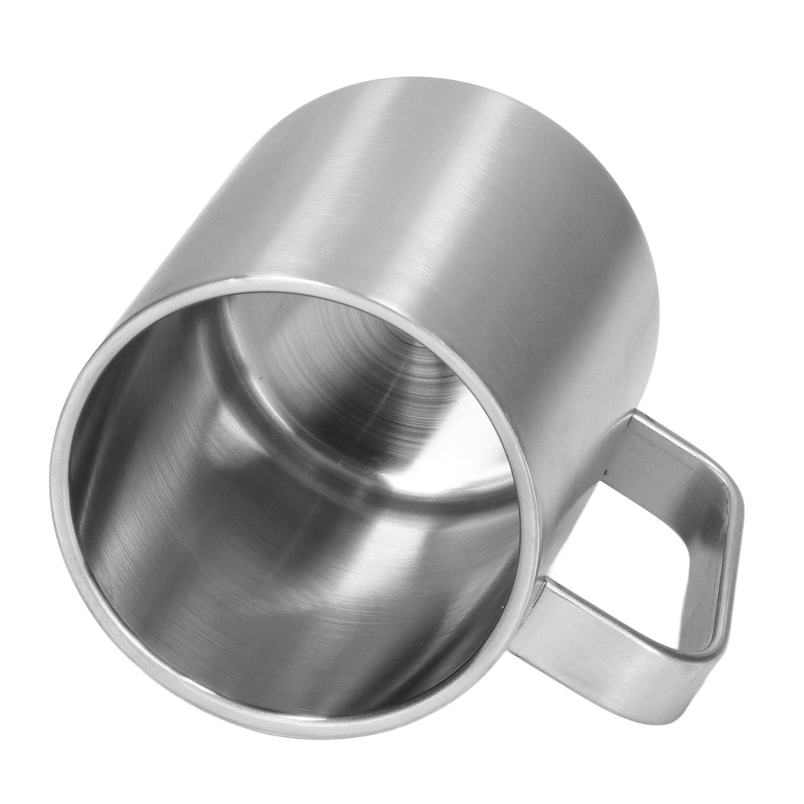 Stainless Steel Cup 300ml Capacity Double Layer Ergonomic Design Texture With Handle Coffee Mug — image 5
