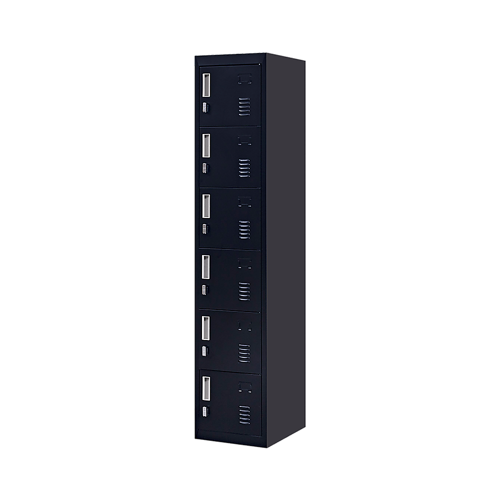 6-Door Locker for Office Gym Shed School Home Storage — image 4