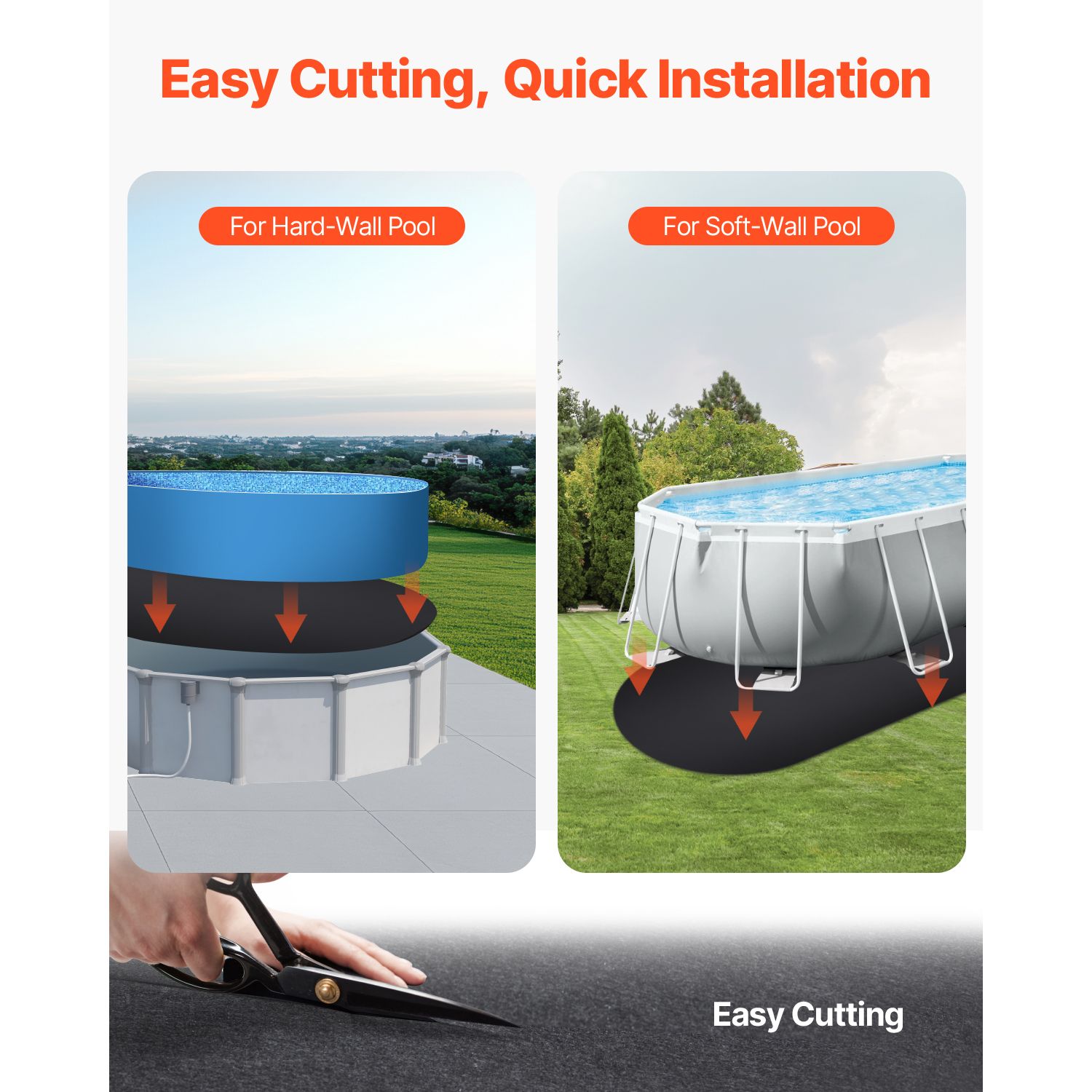 Oval Pool Liner Pad, 15 x 30 ft Pool Liner Pad for Above Ground Swimming Pools, Extra-Thick Pool Mat, Prevents Punctures, Recycled Geotextile โ image 4