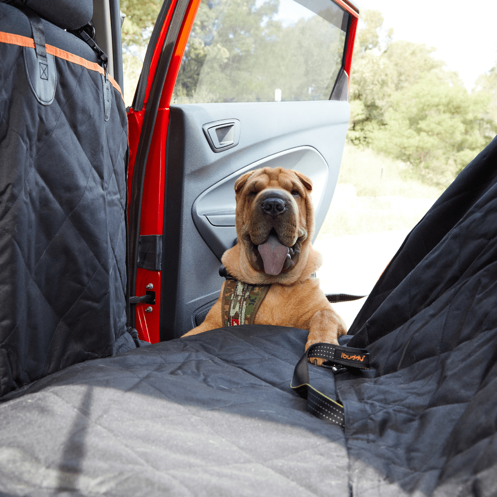 iBuddy Dog Seat Cover Car Hammock w/ Mesh Window & Dog Seat Belt โ image 6