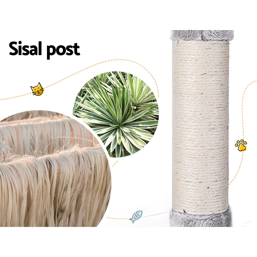i.Pet Cat Tree Tower Scratching Post Scratcher 161cm Condo House Trees Grey โ image 6