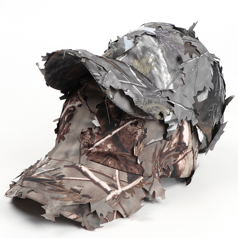 Brown 3D Leaf Camouflage Baseball Cap – American-Style Outdoor Tactical Hat for Hunting, Camping & Survival — image 2