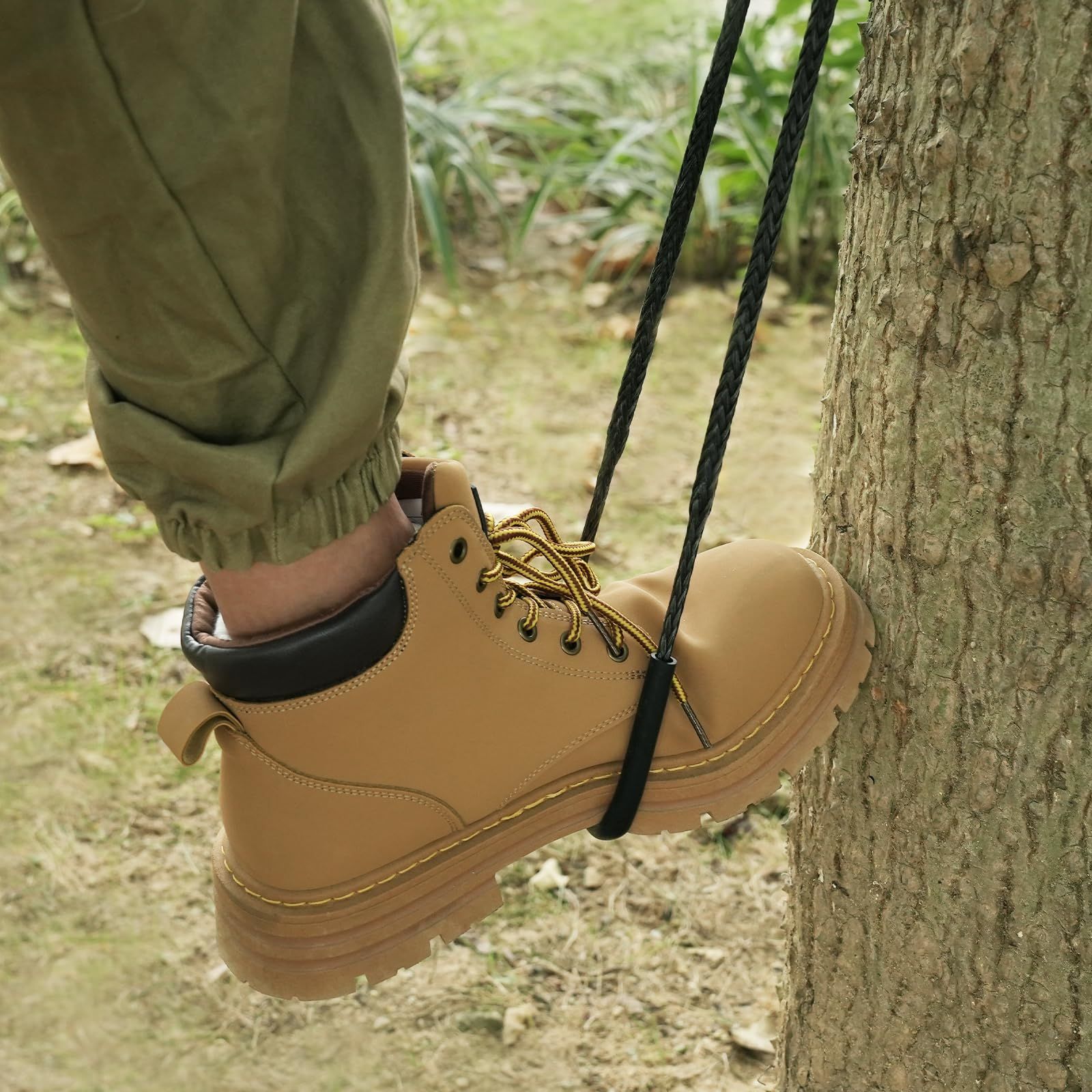 Climbing Stick Aider for Hunting, Daisy Chain Single Step Aider, Hand-Braided Lightweight Rope Ladder Tree Stand Step 3pcs — image 4