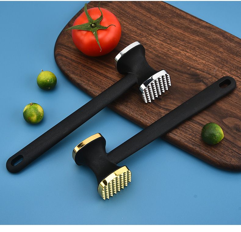 Dual-Sided Multi-Function Meat Mallet, 36 Spikes for Deep Tendon Cutting & Tenderizing, Flat Side for Smashing Cucumbers & Garlic, Nylon Handle with โ image 3