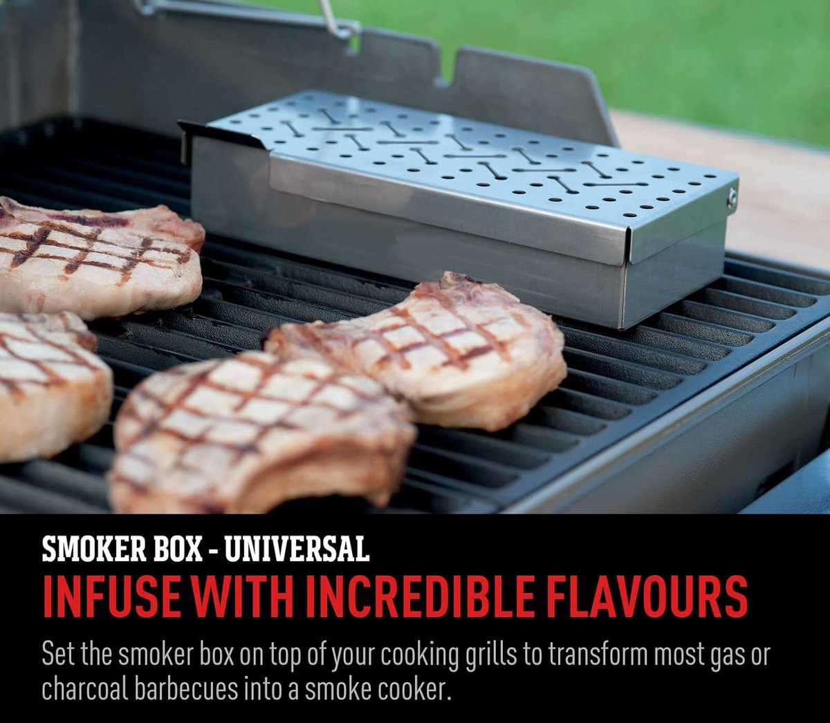 Smoker box - Smoker boxes - Smoker container - Smoker box - Smoke - Barbecue - BBQ - Barbecue accessories - Add Unique Smoke Flavors with Applewood, Oak — image 5